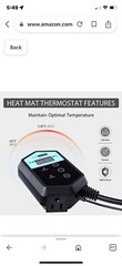 VIVOHOME 40-108°F Temperature Digital LED Heat Mat Thermostat Controller for See