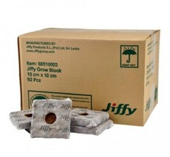 JIFFY GROW BLOCK 10 X 10 X 6.5 CM PER BOX 92 PIECES