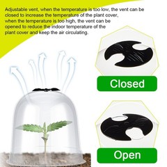 6X Humidity Dome Garden Cloche Dome Round Humidity Plant Protective Cover Clear