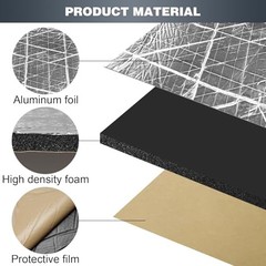394mil 43sqft Car Sound Deadening Mat, Heat & 1 16″(W) x 394″(L) x 3/16″(T)