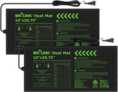 Durable Seedling Heat Mat for Seed Starting 10″ X 20.75″, 2 Pack Waterproof Warm
