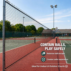 Heavy Duty 10′ x 60′ Court Divider Net Kit for Tennis & Badminton