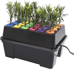 24-Site Aeroponic Cloner w/ 2″ Neoprene Inserts for Cuttings