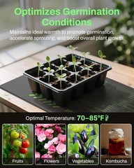 Durable Seedling Heat Mat for Seed Starting 10″ x 20.75″, Waterproof Warming …