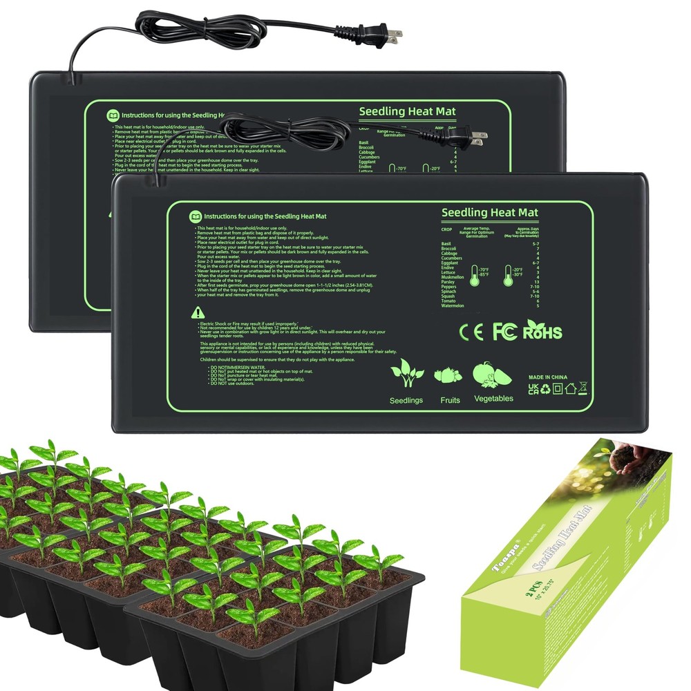 Seedling Heat Mat 2 Pack Heat Mats for Seed Starting Plants Indoor Growing Ga…