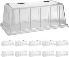10 Pack 7.3″ High Humidity Domes 1020 Seed Trays Thicker Platic Clear Humidity