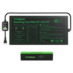 VIVOSUN 10″/20″/40″x20.75″ Seedling Heat Mat Built-in Temperature Controller