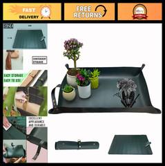 Thickened Leather Potting Mat for Indoor/Outdoor Repotting, 30″x18″ Foldable Tra