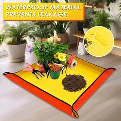 Ossaag Repotting Mat Plant Soil Mess Control Waterproof Plant Mat, 26.8″x 26.8″