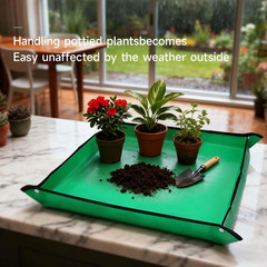 26 x 26 Repotting Mat for Indoor Plants – Waterproof Plant Potting Tray Porta