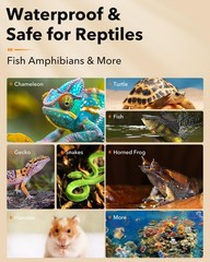 BN-LINK Reptile Heat Pad 8″X12″ 16W for 30-40gal Under Tank 8″ X 12″, Black