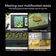 Heat Mat and Digital Thermostat Combo Set 10″x20.75″ for reptile