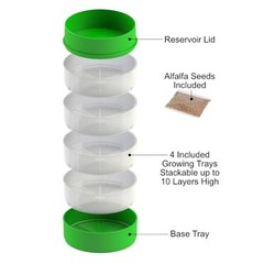 Propagador De Semillas Con 4 Bandejas Y Alfalfa Para Brotes Saludables