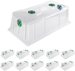 10 Pack Humidity Dome 7″ Tall Extra Strength, 1020 Growing Trays Cover, Propagat