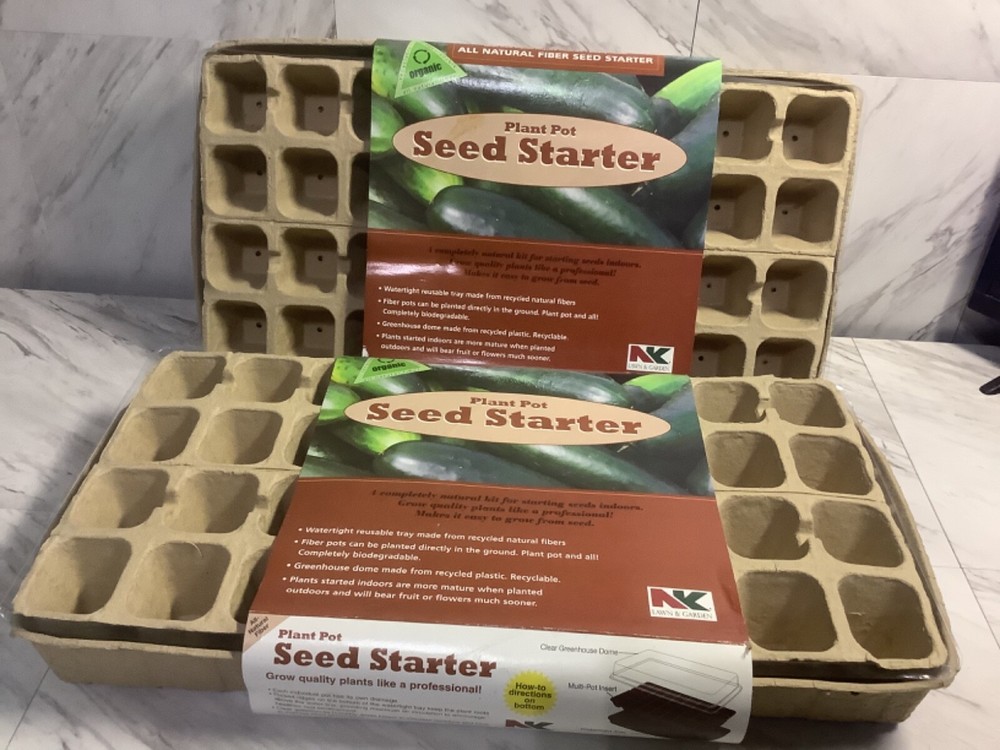 2 Plantation Products FT36HFB Brown Natural Fiber Plant Pot Seed Starter