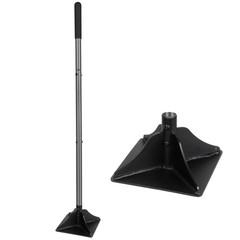Steel Tamper with 48 inch Handle 8″x8″ Garden Tamper with Rubber Grip All-Ste…
