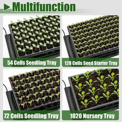 2 Pack Graphene Plant Heating Mat for 1020 Seedling Trays, 20W Waterproof Hea…