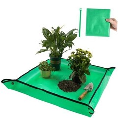 Repotting Mat for Indoor Plant Transplanting Small 26.8″ X 26.8″ Pale Green