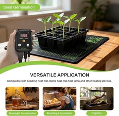 Reptile Thermostat Temperature Controller, Digital Heat Mat Thermostat for Se…