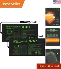 2 Pack Seedling Heat Mat 10″x20″ Warm Hydroponic Plant Germination Starting Pad