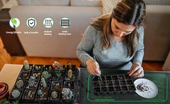Seedling Heat Mat for Indoor Plants Germination 10″ x 20.75″ Black 2 Pack