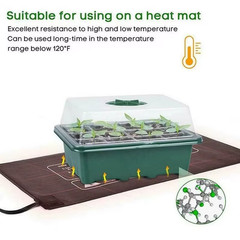 Plant Grow Tray Starter Pots Germination Trays Flower Starter Tray 12 Black