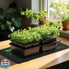 iPower 10″x20.75″ Seedling Heat Mat with Built-in Temperature Controller, MET
