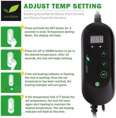 New Seedling Heat Mat with 50℉~108℉ Digital Thermostat Controller Heating Pad