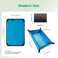 39.5″x59″ Plant Transplanting Mat – Thickened Waterproof Potting Mat, Succule…