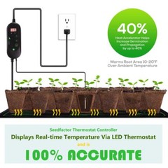 Digital Seedling Heat Mat Seed Starting Thermostat Controller for Seed Cloning