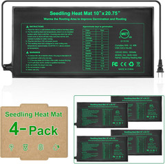 Seedling Heat Mat 4 Pack Dual Certified by MET and UL Plant Heating Mat Pad with
