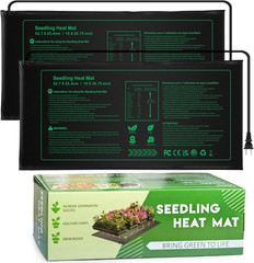 2 Pack Seedling Heat Mat, Durable Waterproof Seed Germination Heating Mat, Warm