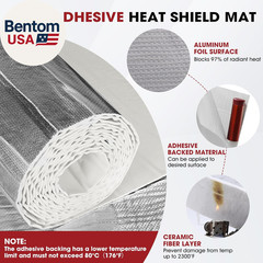 78Mil Heat Shield Aluminum Foil Mat High Temperature 2300℉ Ceramic Fiber Barrier