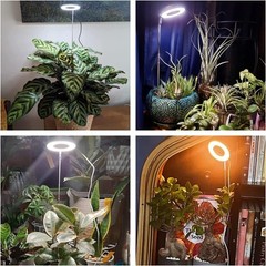 Plant Grow Light, 48 LEDs Full Spectrum Lights for 3 Pack, 3.4in-Black
