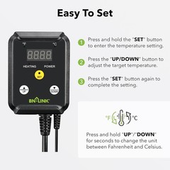 Digital Heat Mat Thermostat Controller for Seed Germination,Reptiles and Brewing