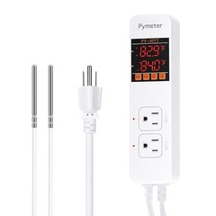 Digital Temperature Controller Dual Probe Reptile Thermostat PY-20TT-10A