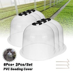 6X Humidity Dome for Plants Cloche Garden Vegetable Nursery Cover 10.2in x 8.3in