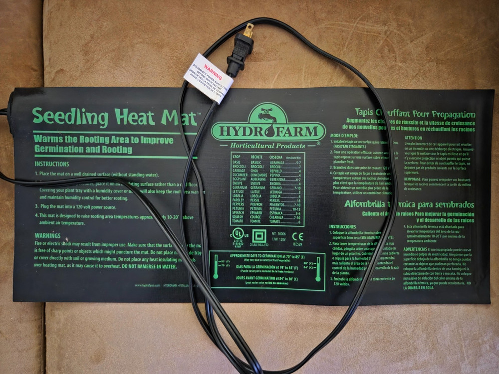 Hydrofarm Seedling Heat Mats – 19.5 in x 9in