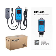 Humidity Controller for Greenhouse – Dual Stage Humidistat, Pre-Wired Outlet for