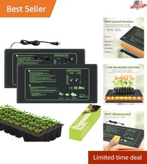 2-Pack Indoor Heating Mats for Seed Starting | Durable Seedling Warming Pads