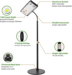 LBW Grow Light for Indoor Plants, Full one-head timer, Medium-One Head Timer