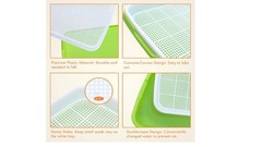 5pk Seed Sprouter Tray BPA Free Soil Free Microgreens Wheatgrass Mung Bean Indoo