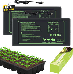 2 Pack Seedling Heat Mat 10×20.75 Waterproof Seed Starting Plant Germination Pad