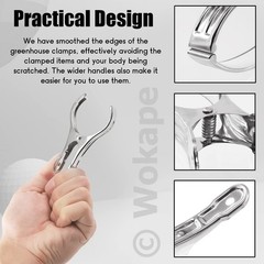 Wokape 40Pcs 3.5 Inch Stainless Steel Garden 90mm / 3.54in — 40Pcs, Silver
