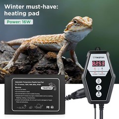 Tikaton Reptile Heating Pad Digital Thermostat Combo Set Under Tank Heater Mat