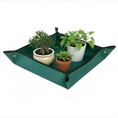 PE Waterproof Plant Repotting Mat, Foldable Indoor Potting Tray