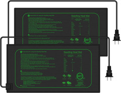 2 Pack 21W Seedling Heat Mat for Seed Starting,10″ X 20.75″ Waterproof Heating P