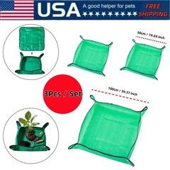 3Pcs Gardening Repotting Mat Waterproof Reusable Plant Care Mats 100cm and 50cm