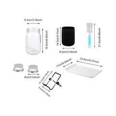 2 Pack Household Reusable Sprouts Growing Kit with Stainless Steel Screen Lids