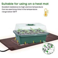 Plant Grow Tray Starter Pots Germination Trays Flower Starter Tray 12 Black